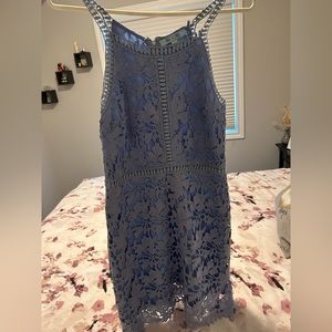 SHE + SKY - Beautiful light blue lace cocktail dress